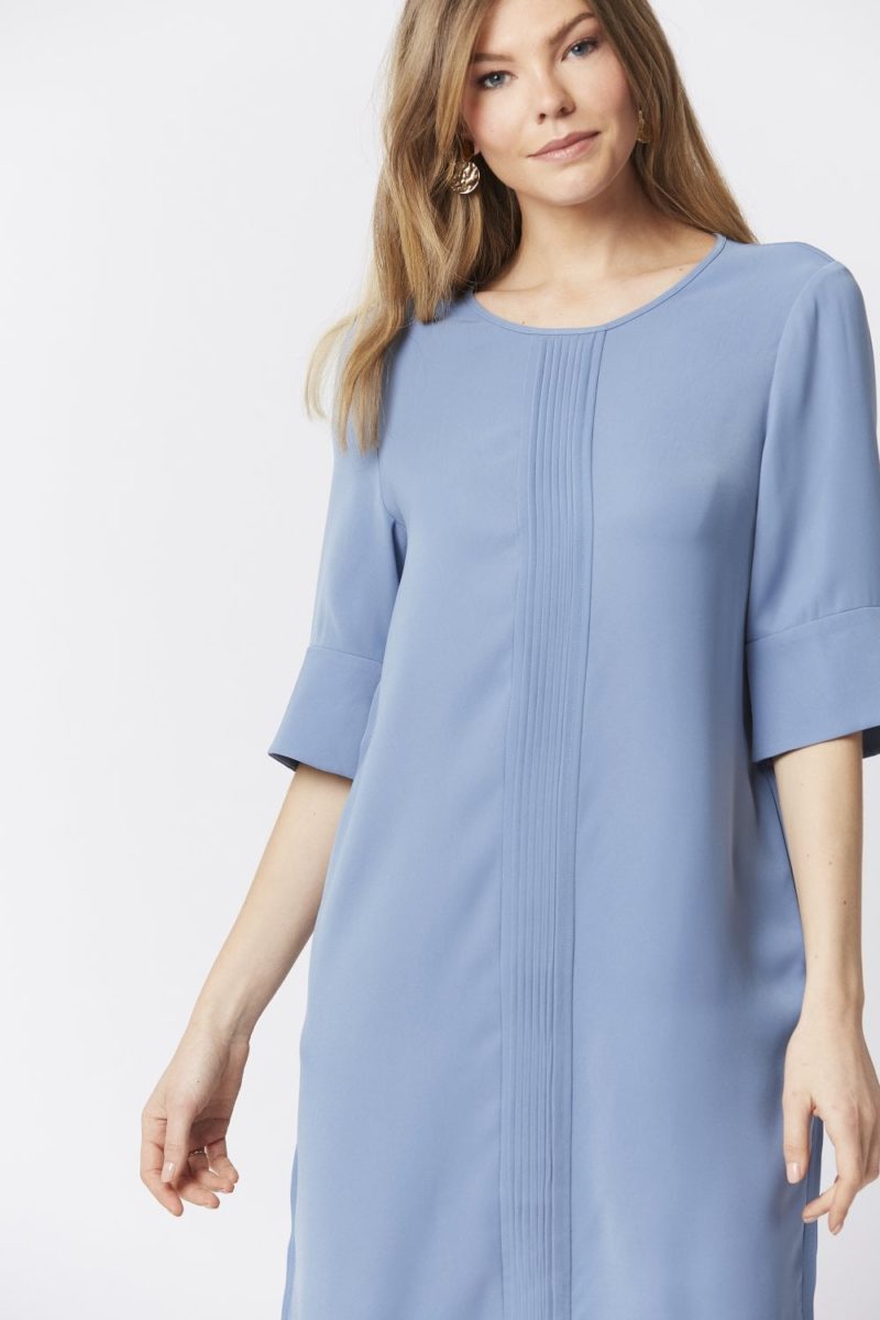 Blue Silk Blend Dress by Jayley