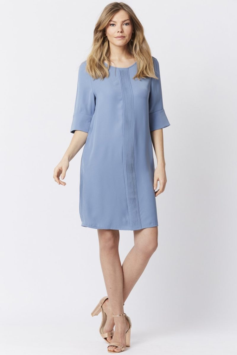 Blue Silk Blend Dress by Jayley - Image 8