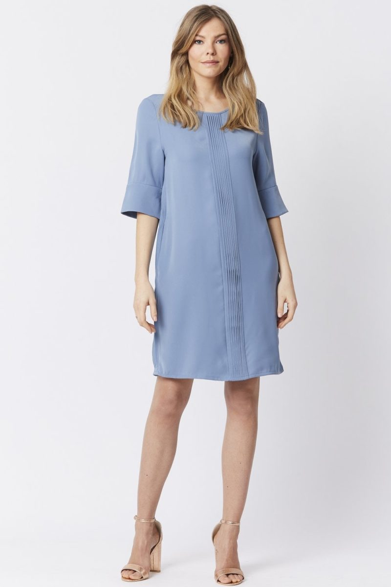 Blue Silk Blend Dress by Jayley - Image 5