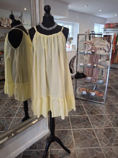 Halter Neck Dress  - Lemon