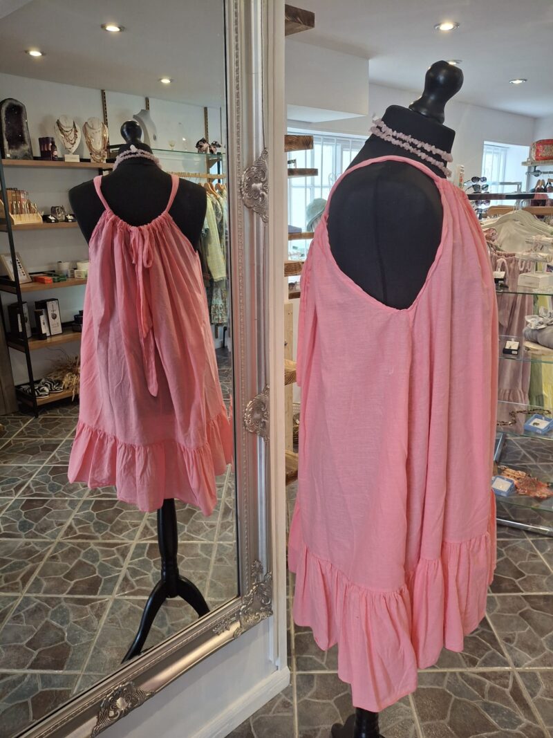 Halter Neck Dress  - Pink - Image 2
