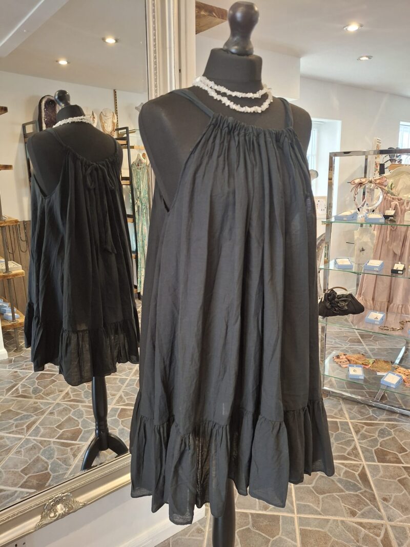 Halter Neck Dress  - Black - Image 2