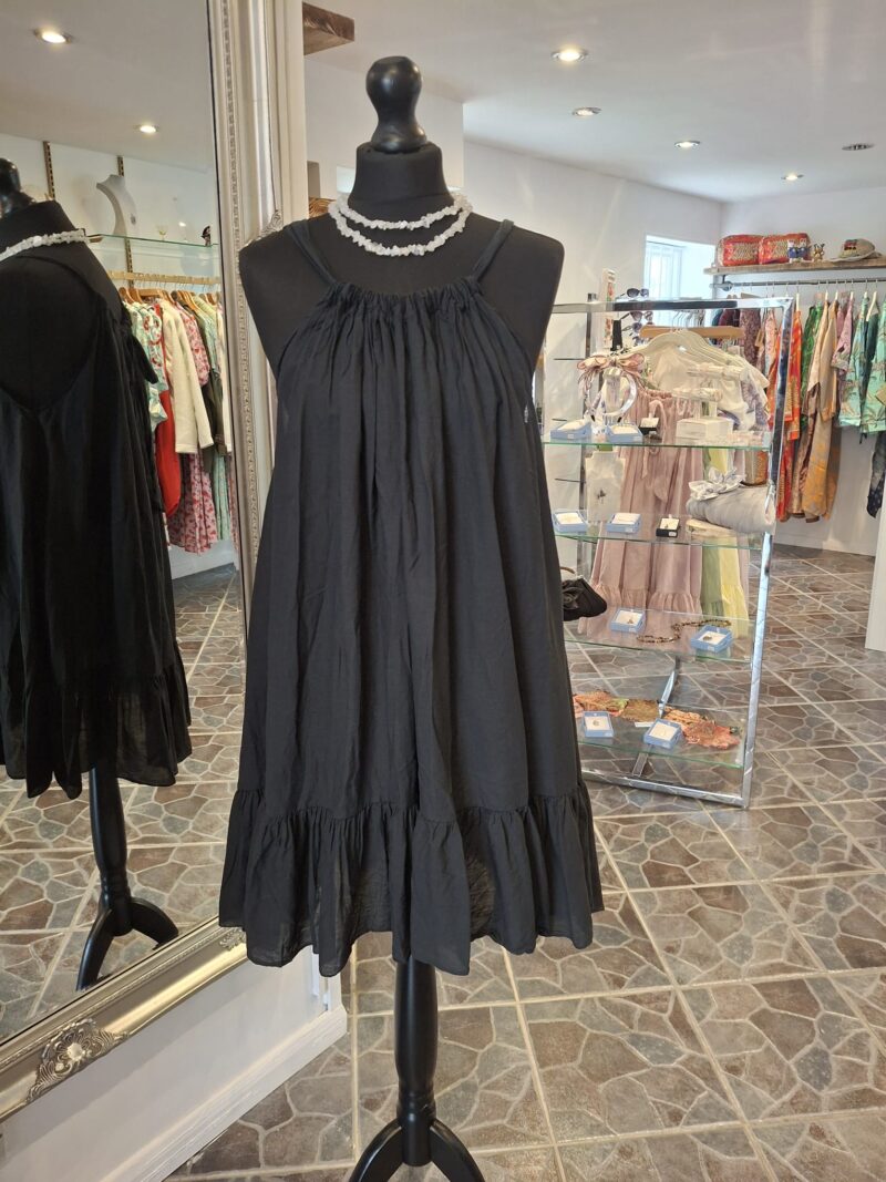 Halter Neck Dress  - Black